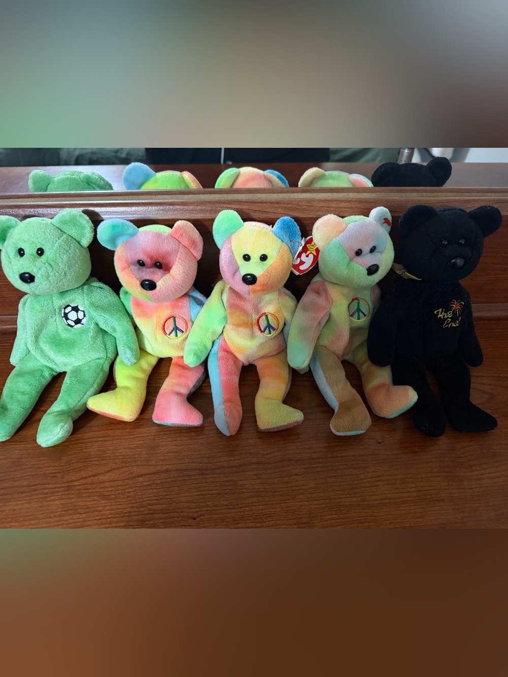 Ty Beanie Babies Collection - Kicks, Peace, and The End Bears